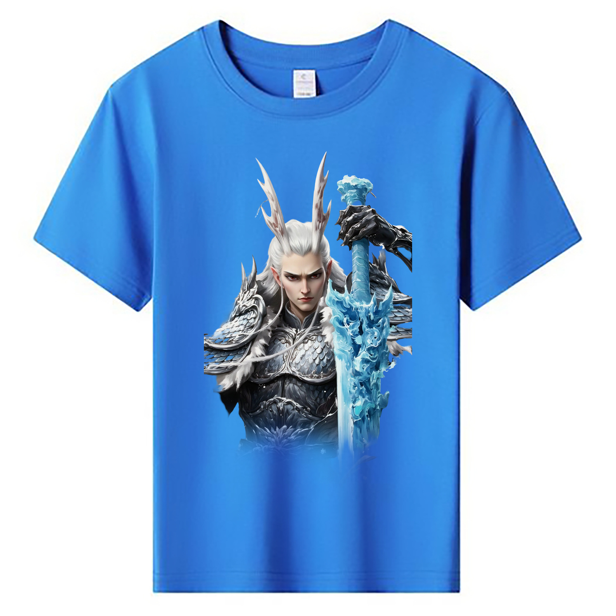 （画像用） Ne Zha 2 ナタ 魔童の大暴れ 綿100％キッズTシャツ（フロントプリント）